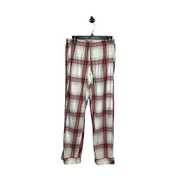 Victoria's Secret Small S White Red Plaid Flannel Classic Pajama Set 2 Piece - Picture 3 of 6